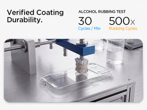 Spigen iphone 18 pro case ultra hybrid - Coating durability rubbing test
