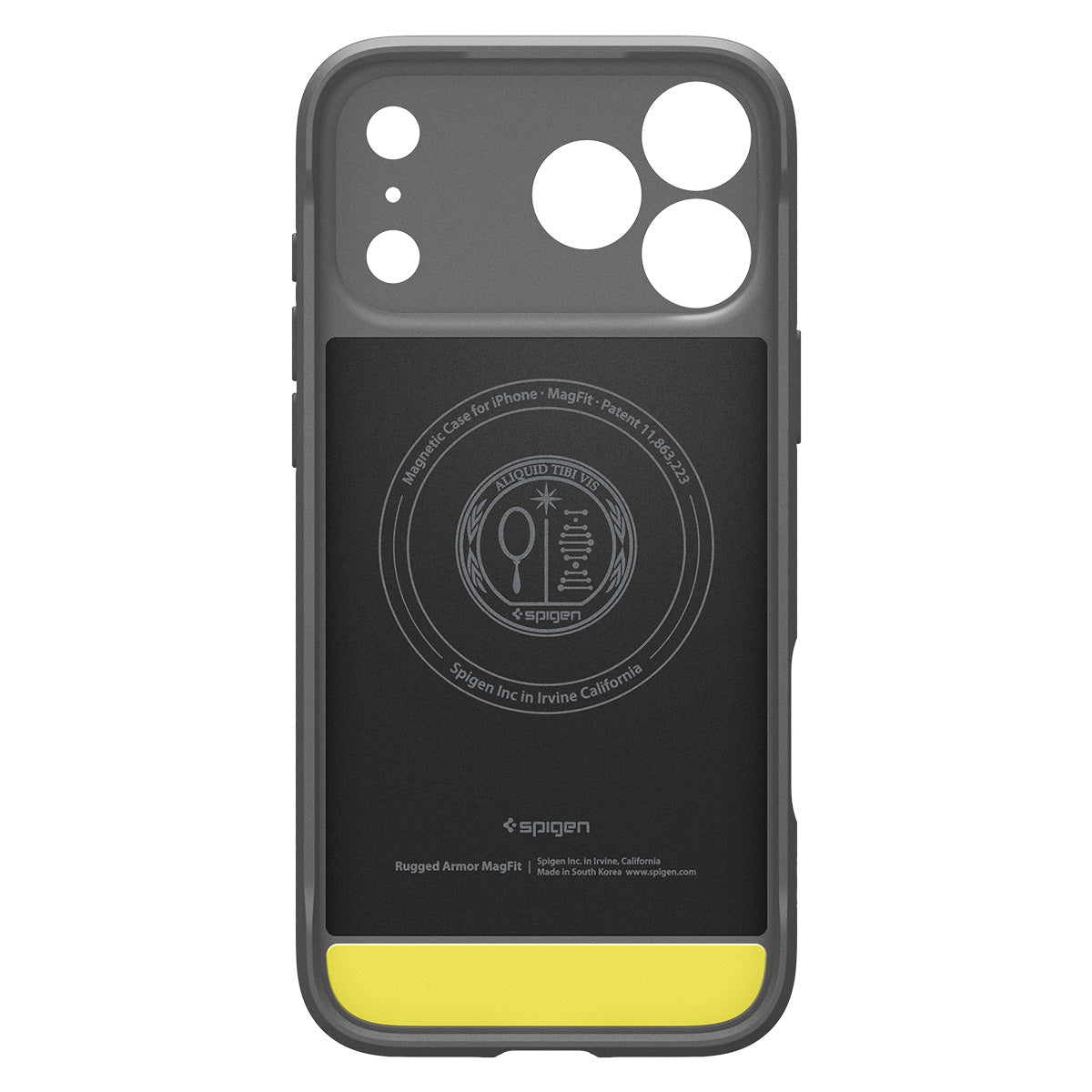 Spigen iPhone 18 Pro Rugged Armor (MagFit) - Gray - case detail 12