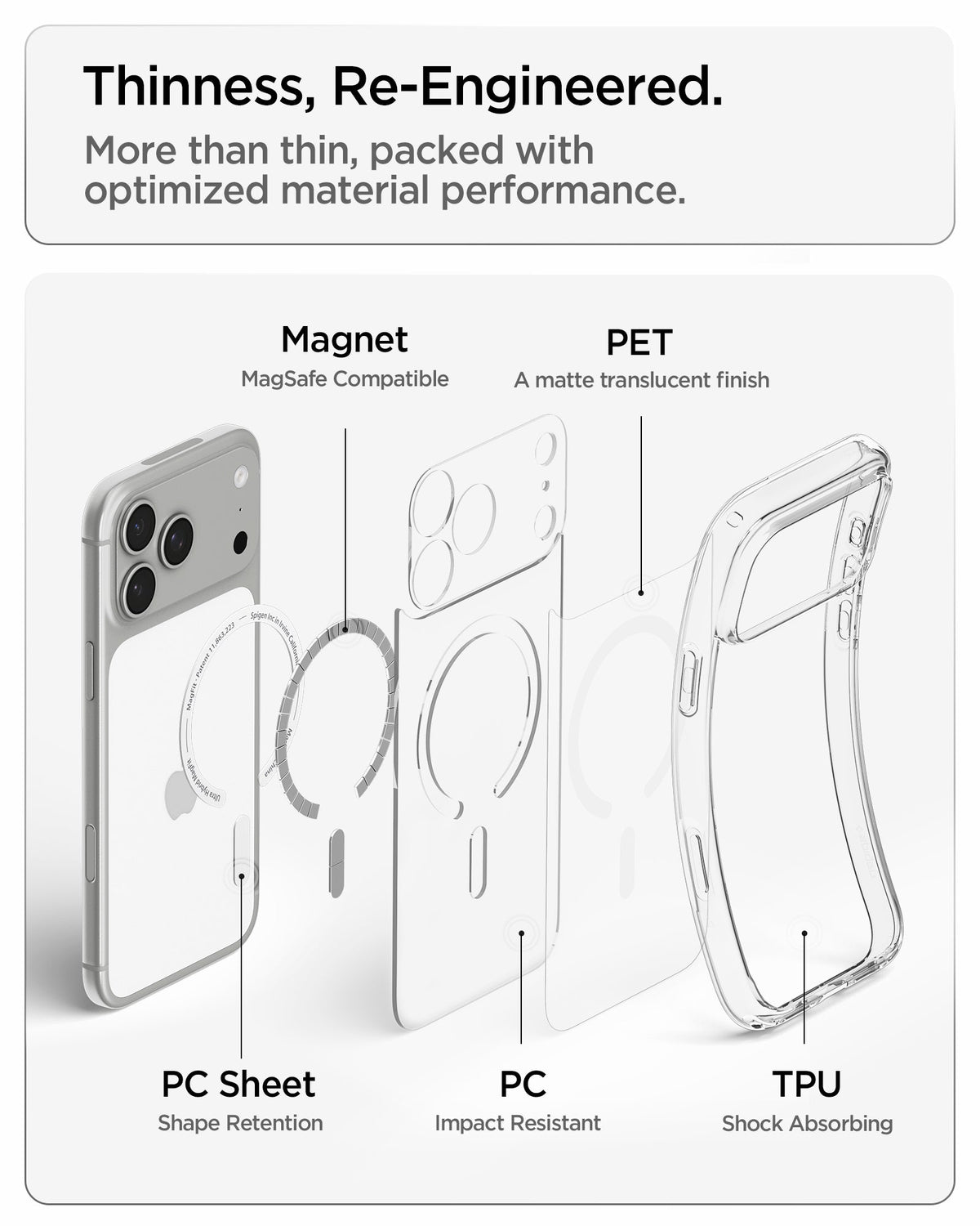 Spigen iPhone 18 Pro Ultra Hybrid Matte (MagFit) - Frost White - feature illustration 89