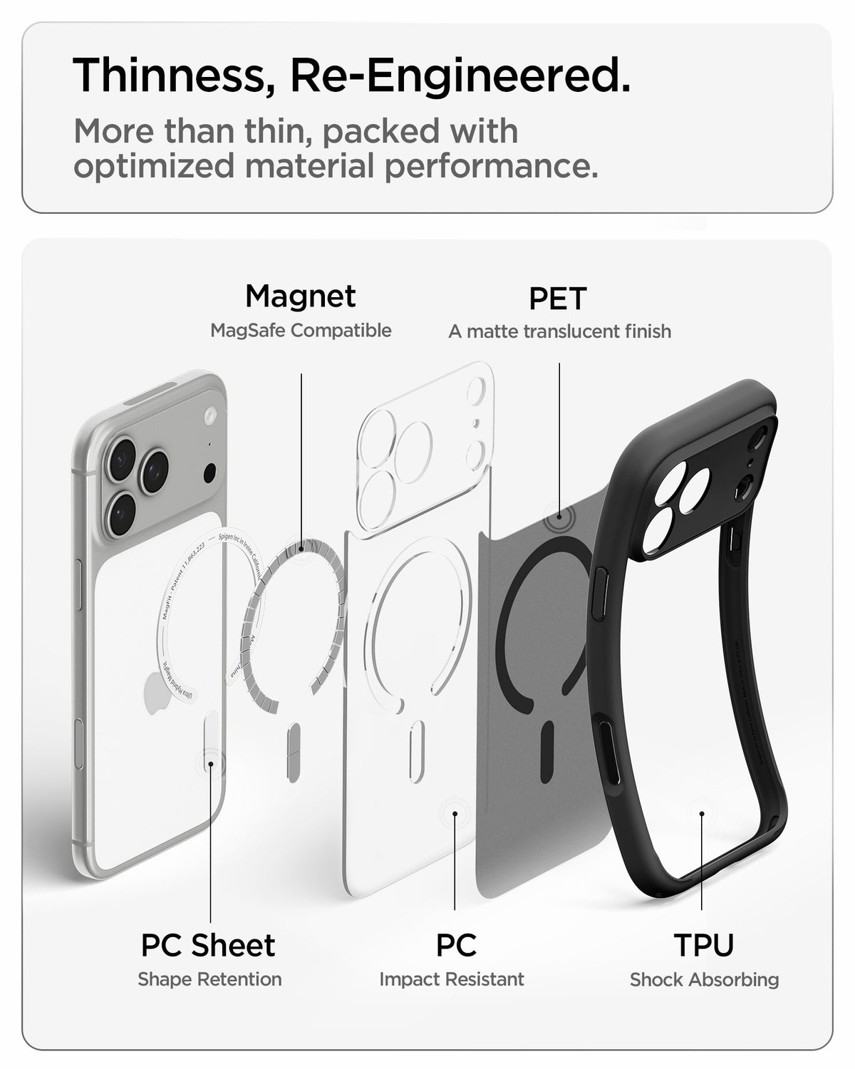 Spigen iPhone 18 Pro Ultra Hybrid Matte (MagFit) - Frost Black - feature illustration 65