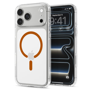 Spigen iPhone 18 Pro Ultra Hybrid (MagFit) - Clear Orange - case detail 46
