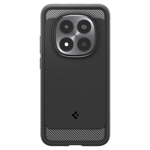 Back view of the Matte Black Rugged Armor case on Redmi Note 15 Pro 5G