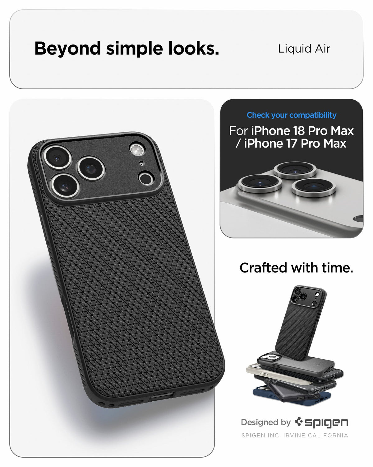 Spigen iPhone 18 Pro Max Liquid Air - Matte Black - feature illustration 47