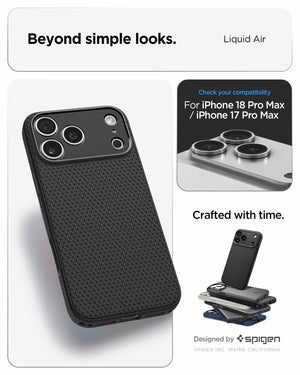 Spigen iPhone 18 Pro Max Liquid Air - Matte Black - feature illustration 47