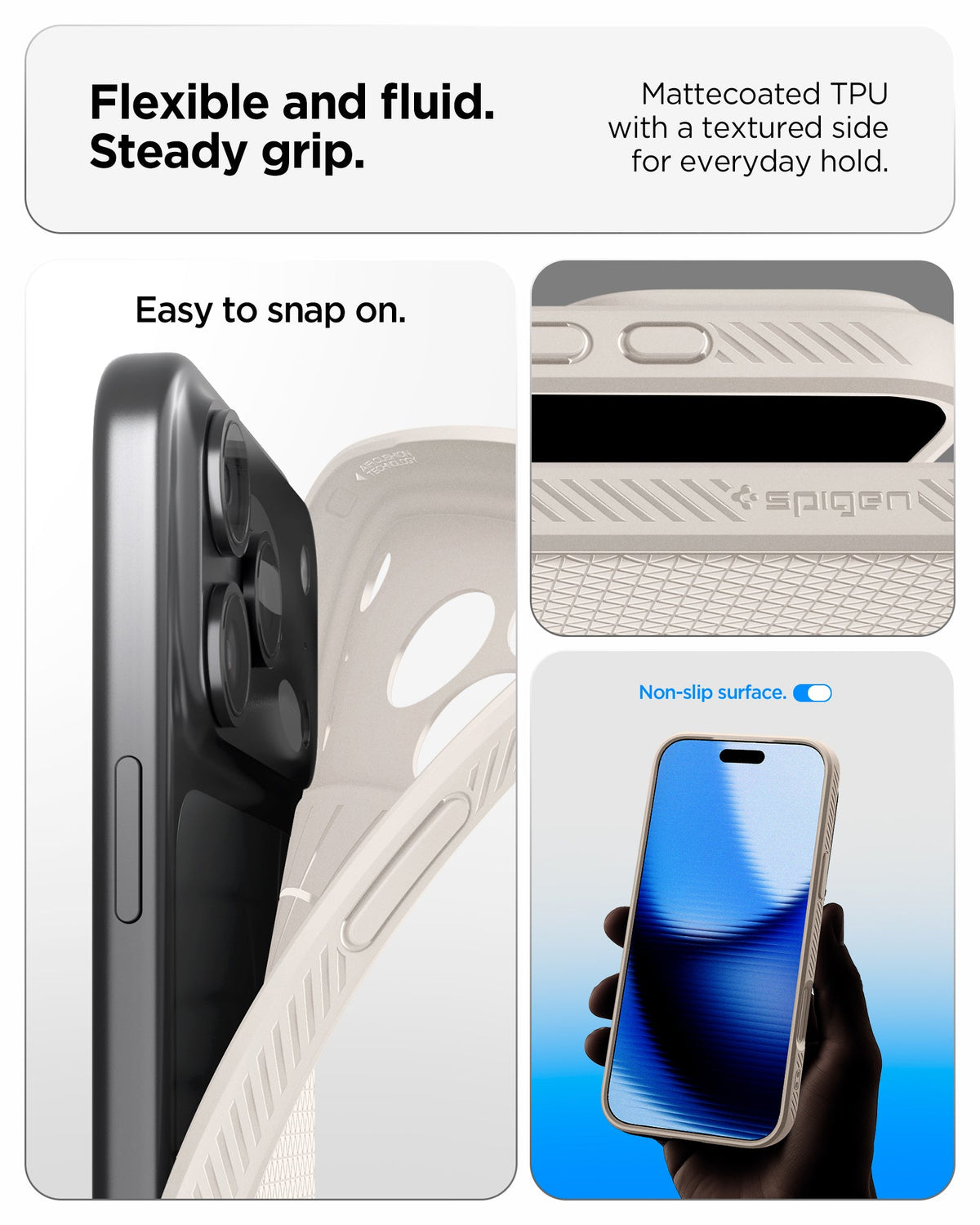 Spigen iPhone 18 Pro Max Liquid Air - Natural Titanium - feature illustration 63