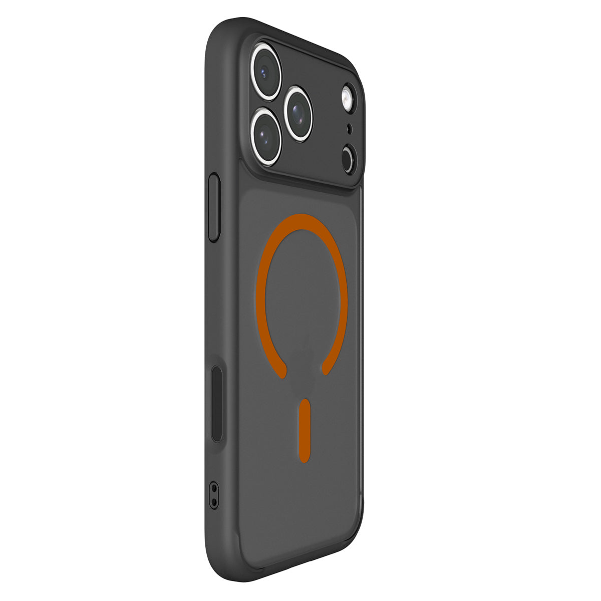 Spigen iPhone 18 Pro Max Ultra Hybrid Matte (MagFit) - Frost Black Orange - case detail 31