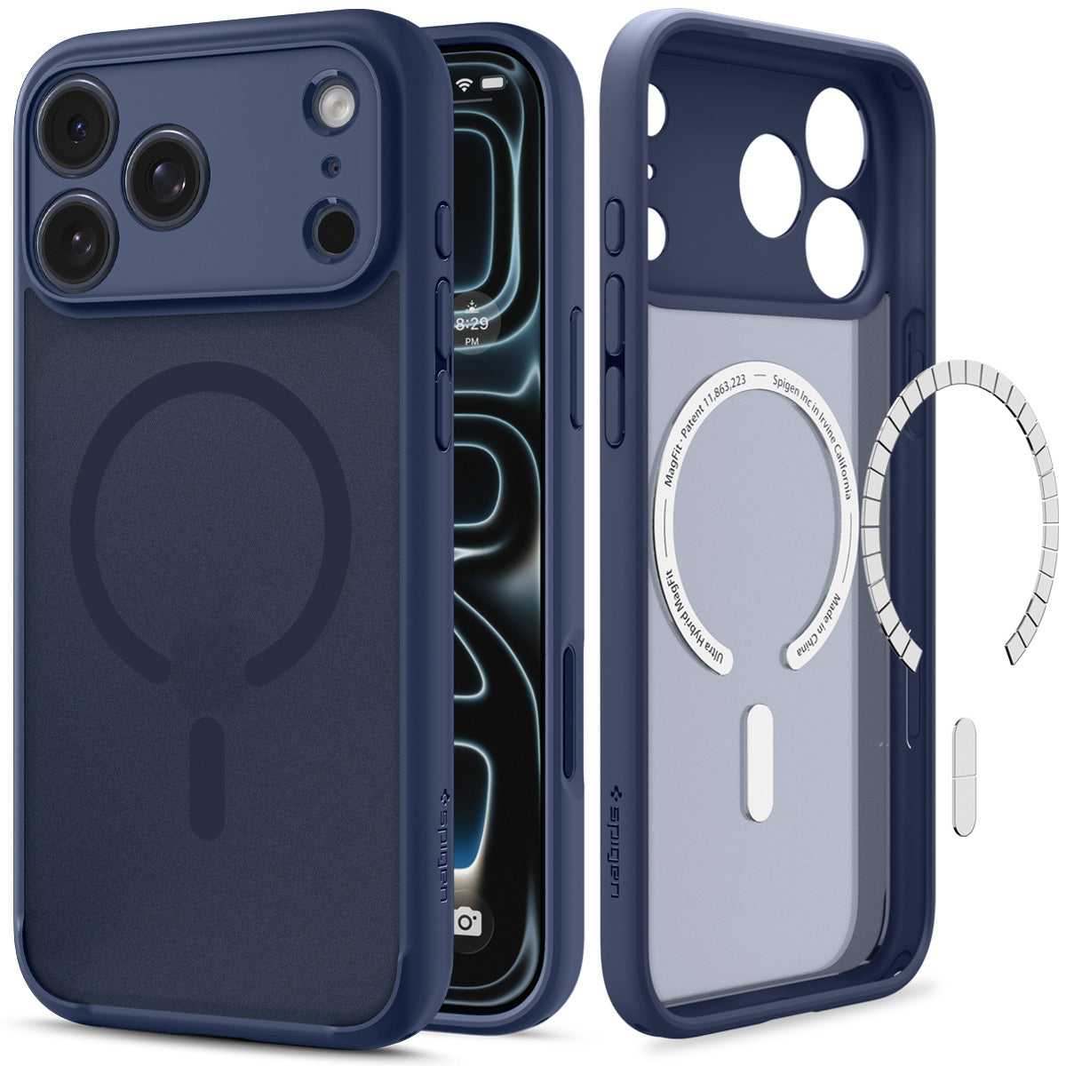Spigen iPhone 18 Pro Ultra Hybrid Matte (MagFit) - Frost Deep Blue - product view 3