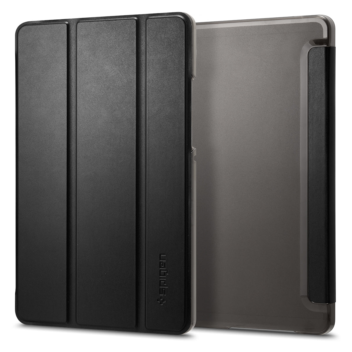 Spigen Galaxy Tab A11 / A9 Case – Smart Fold — Black folio front and fitted rear shell