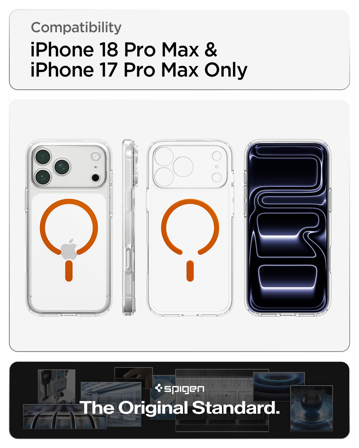 Spigen iPhone 18 Pro Max Ultra Hybrid (MagFit) - Clear Orange - feature illustration 100