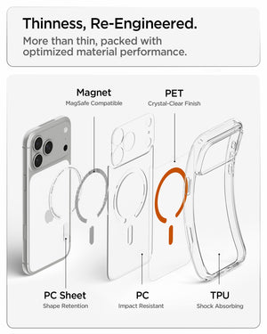 Spigen iPhone 18 Pro Ultra Hybrid (MagFit) - Clear Orange - feature illustration 88