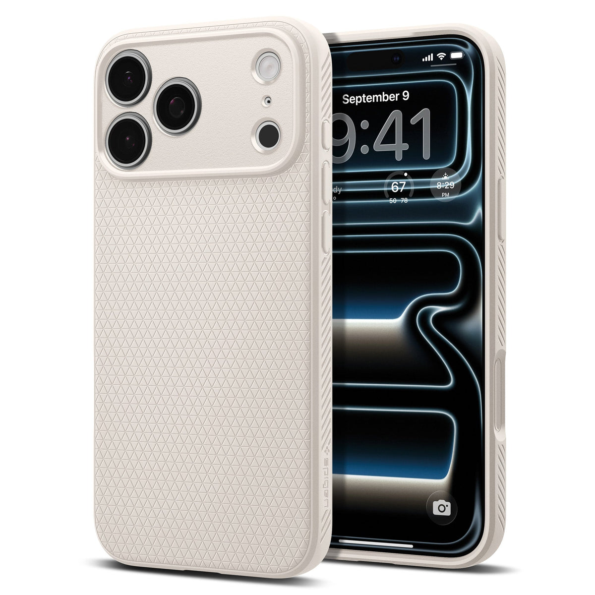Spigen iPhone 18 Pro Liquid Air - Natural Titanium - product view 4