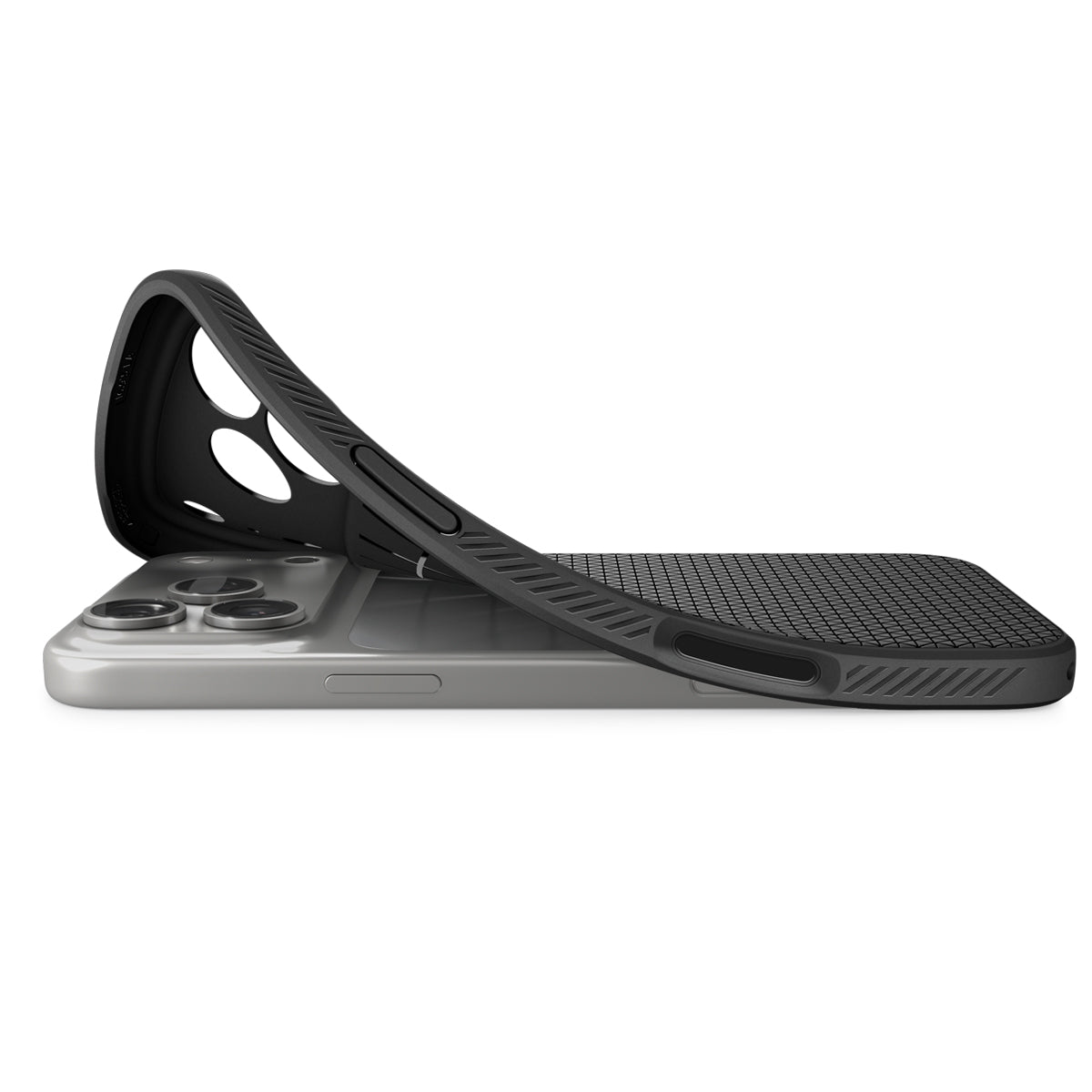 Spigen iPhone 18 Pro Max Liquid Air - Matte Black - case detail 12
