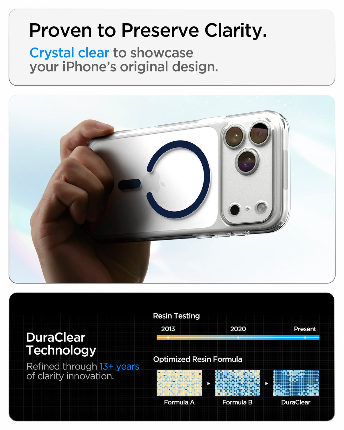 Spigen iPhone 18 Pro Max Ultra Hybrid (MagFit) - Clear Deep Blue - feature illustration 69