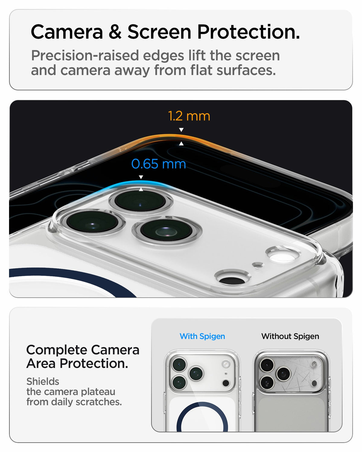 Spigen iPhone 18 Pro Max Ultra Hybrid (MagFit) - Clear Deep Blue - feature illustration 74
