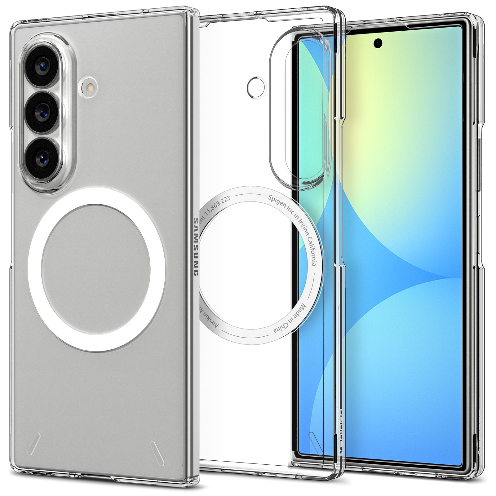 Spigen Galaxy Z Fold 8 Ultra Case Air Skin MagFit - Clear White - image 1