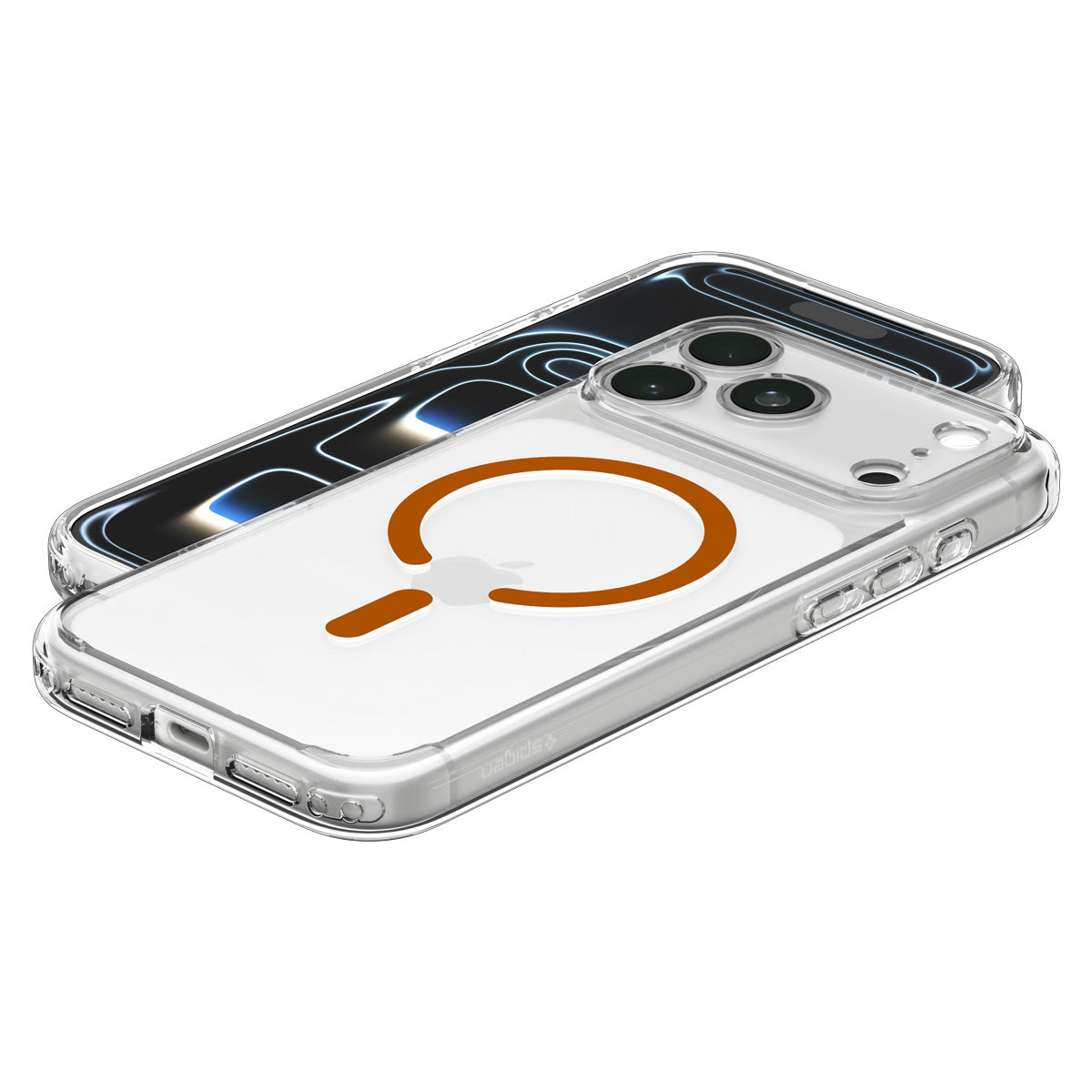 Spigen iPhone 18 Pro Ultra Hybrid (MagFit) - Clear Orange - case detail 42