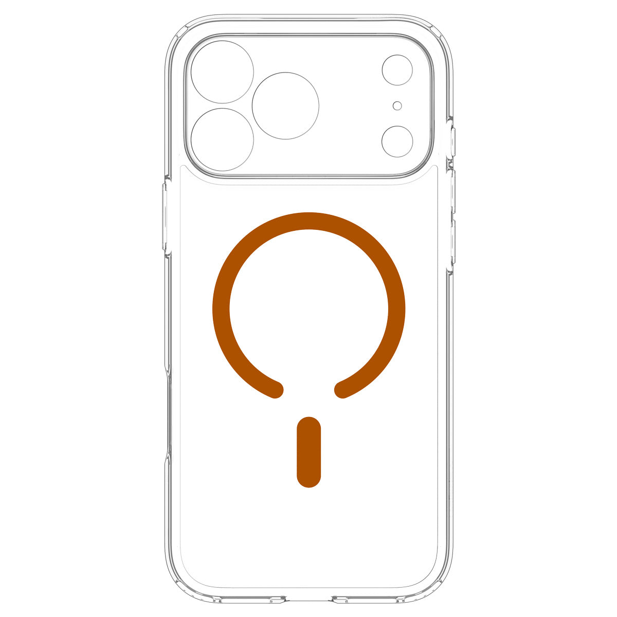 Spigen iPhone 18 Pro Max Ultra Hybrid (MagFit) - Clear Orange - case detail 45