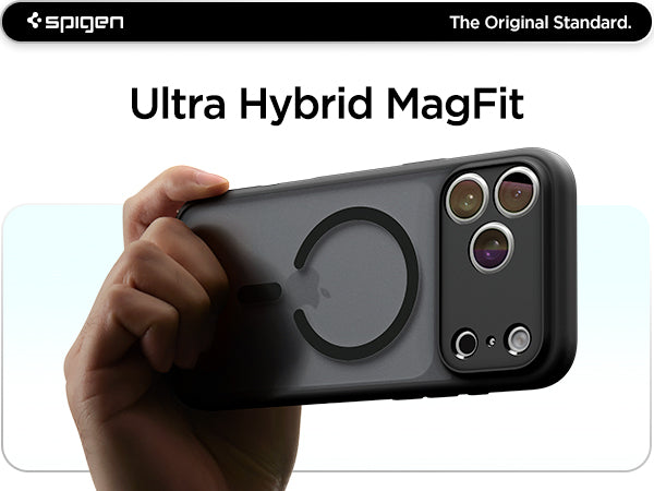 Spigen iphone 18 pro max case ultra hybrid matte magfit - Frosted case handheld view