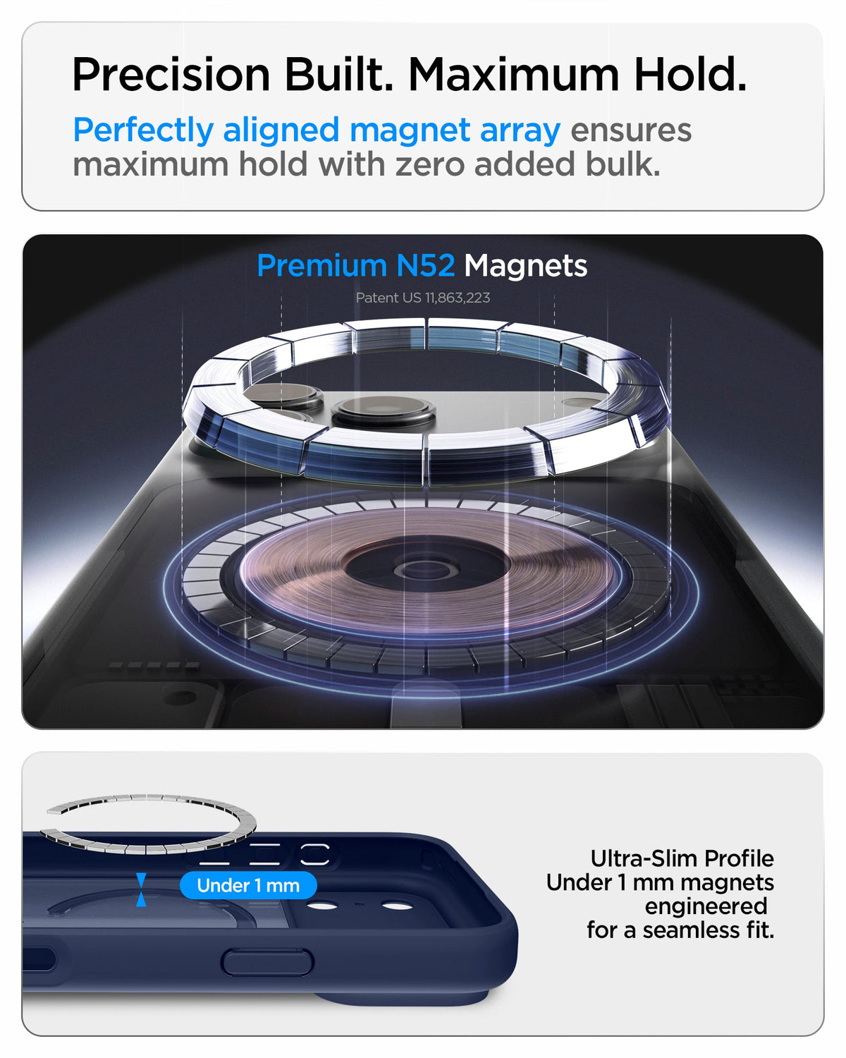 Spigen iPhone 18 Pro Ultra Hybrid Matte (MagFit) - Frost Deep Blue - feature illustration 83