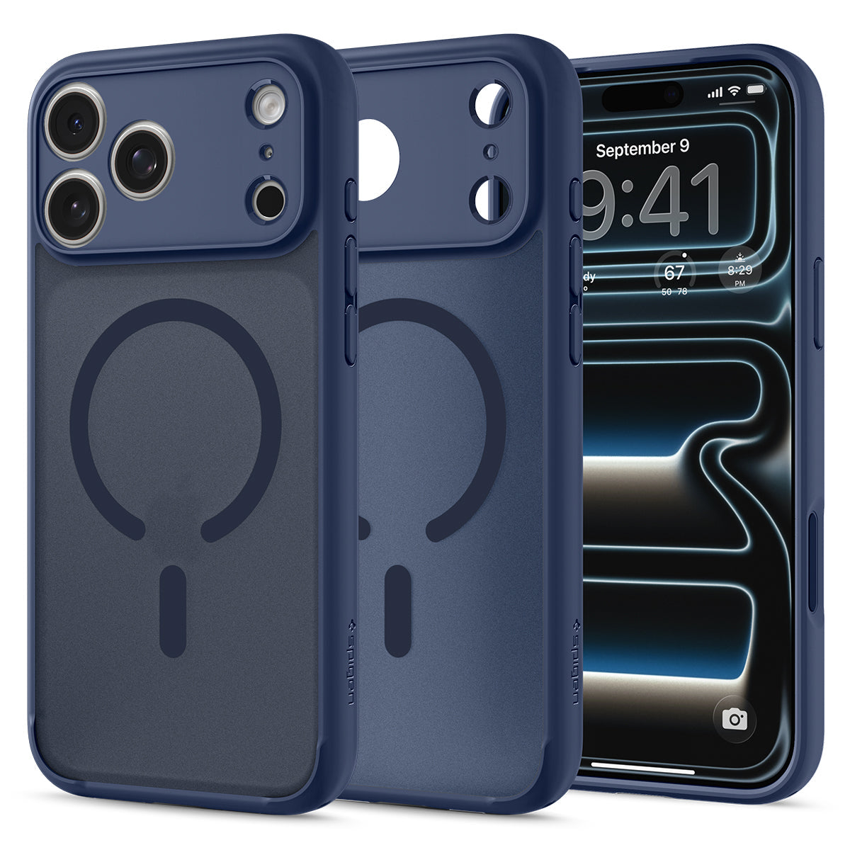 Spigen iPhone 18 Pro Ultra Hybrid Matte (MagFit) - Frost Deep Blue - product view 36