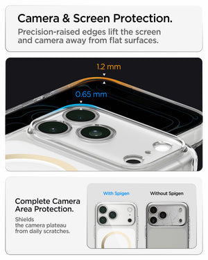 Spigen iPhone 18 Pro Max Ultra Hybrid (MagFit) - Clear Gold - feature illustration 82