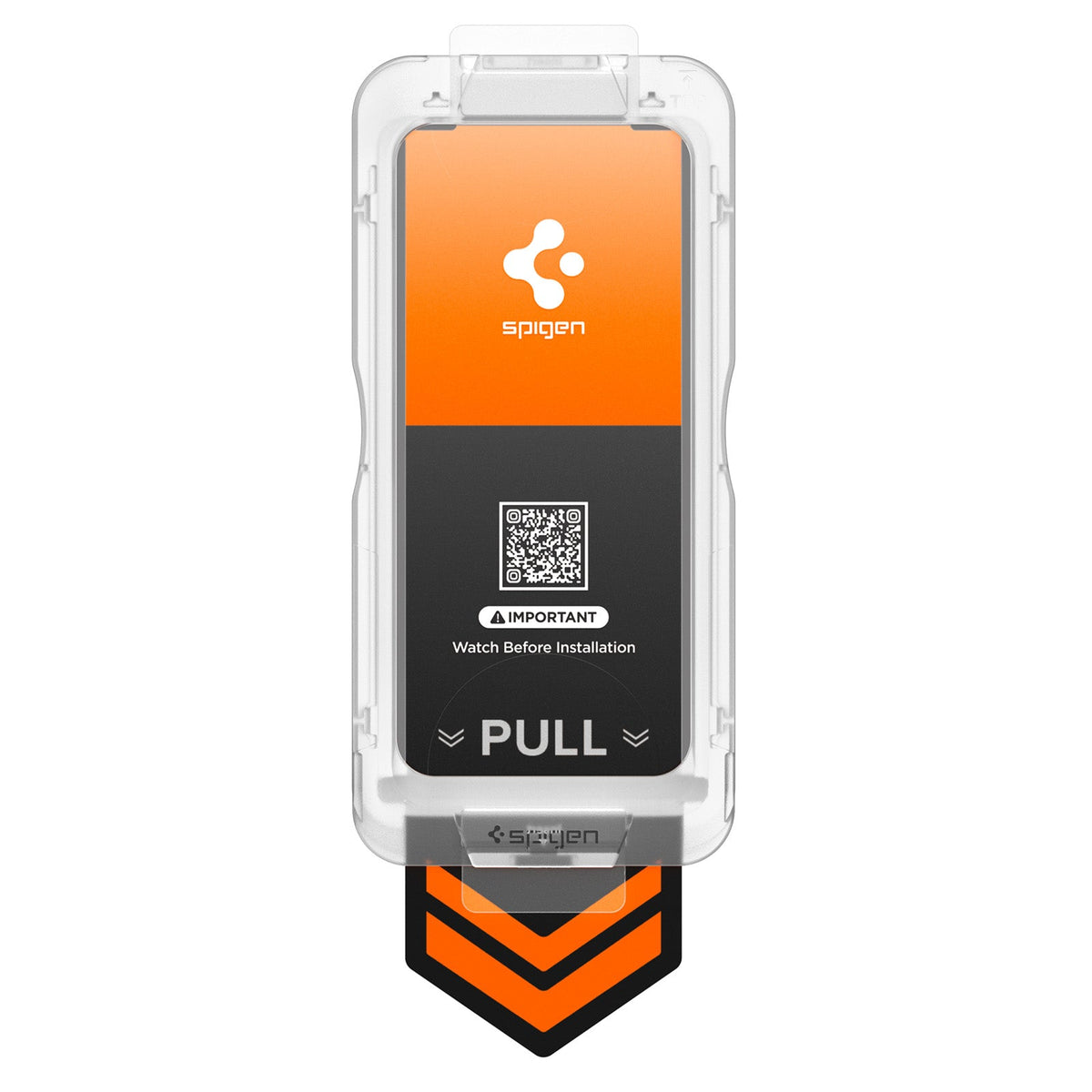 Spigen Galaxy S26 EZ Fit Pro HD Privacy – alignment tray front view