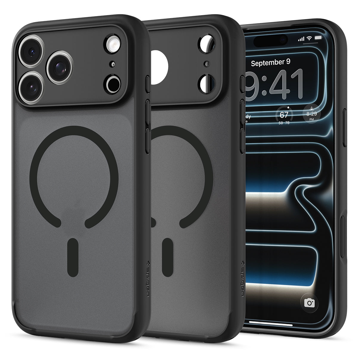 Spigen iPhone 18 Pro Ultra Hybrid Matte (MagFit) - Frost Black - product view 5