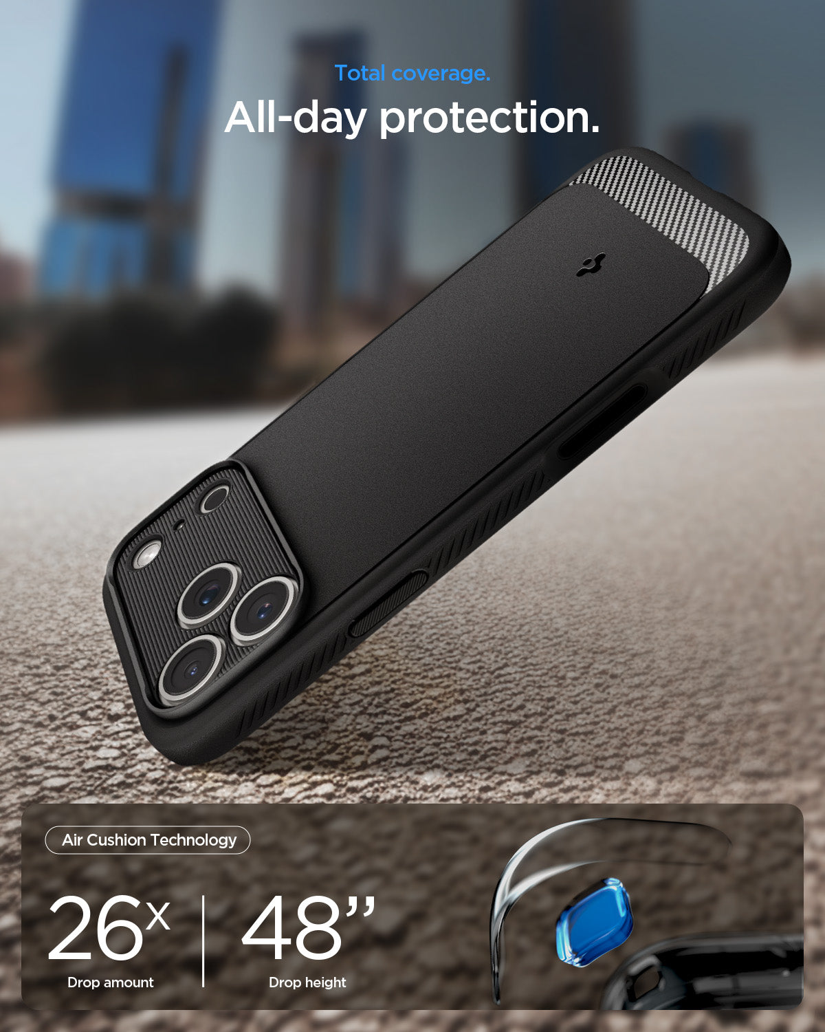 Spigen iPhone 18 Pro Rugged Armor (MagFit) - Matte Black - feature illustration 20