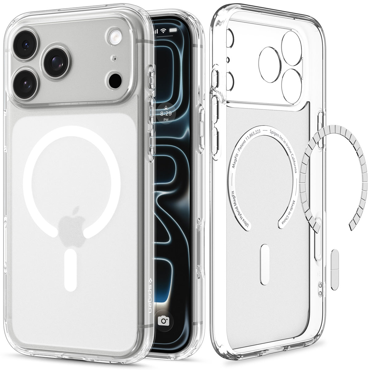 Spigen iPhone 18 Pro Ultra Hybrid Matte (MagFit) - Frost White - product view 4