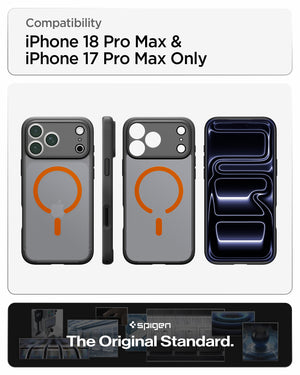 Spigen iPhone 18 Pro Max Ultra Hybrid Matte (MagFit) - Frost Black Orange - feature illustration 73