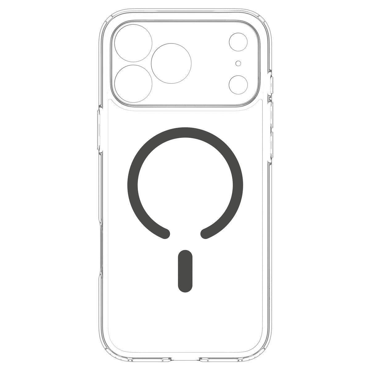 Spigen iPhone 18 Pro Max Ultra Hybrid (MagFit) - Clear Graphite - case detail 32