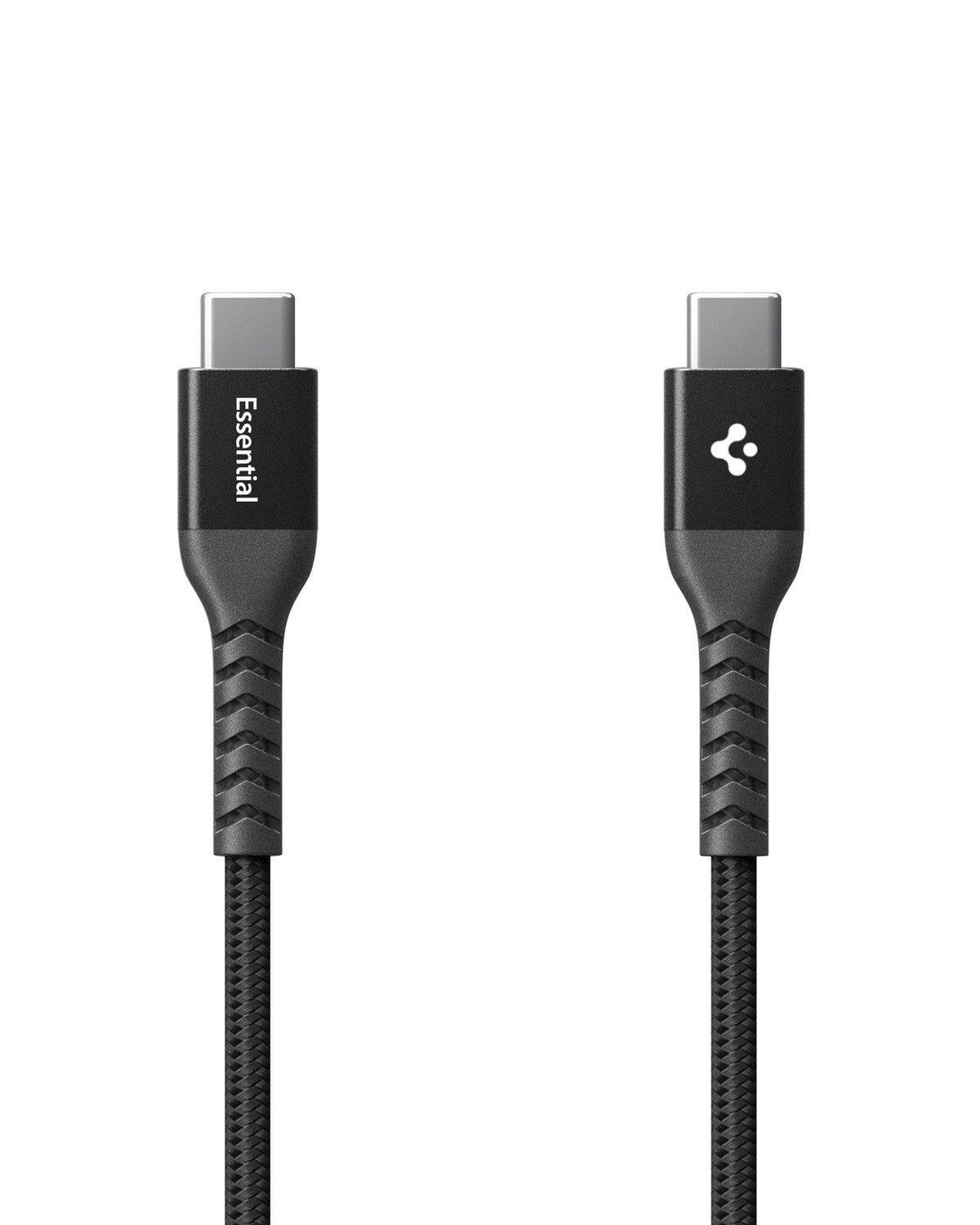 Black Spigen EB10010CCA 100W cable feature 1: connector and 1m cable view