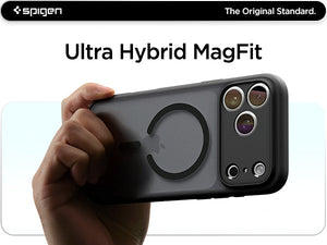 Spigen iphone 18 pro case ultra hybrid matte magfit - Frosted case handheld view
