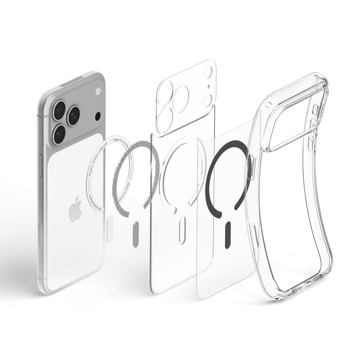 Spigen iPhone 18 Pro Max Ultra Hybrid (MagFit) - Clear Graphite - case detail 38