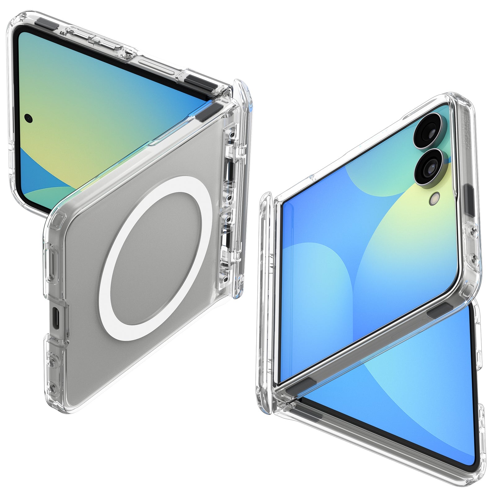 Spigen Galaxy Z Flip 8 Case Ultra Hybrid Pro MagFit - Clear White - image 1