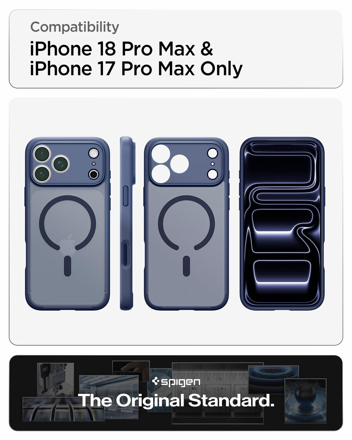 Spigen iPhone 18 Pro Max Ultra Hybrid Matte (MagFit) - Frost Deep Blue - feature illustration 81