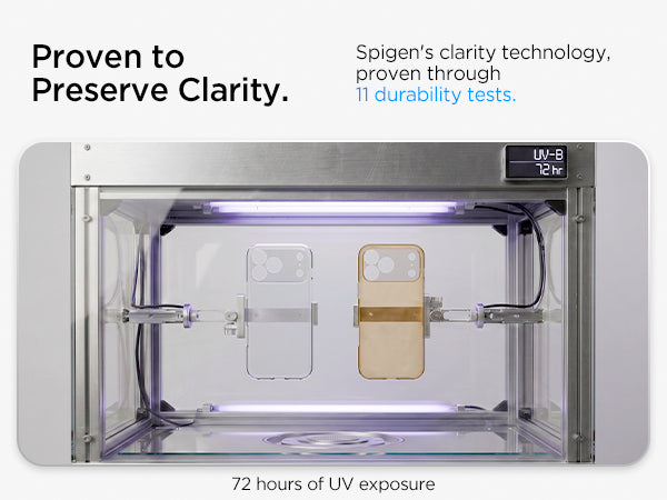 Spigen iphone 18 pro max case ultra hybrid magfit - Clarity UV exposure test