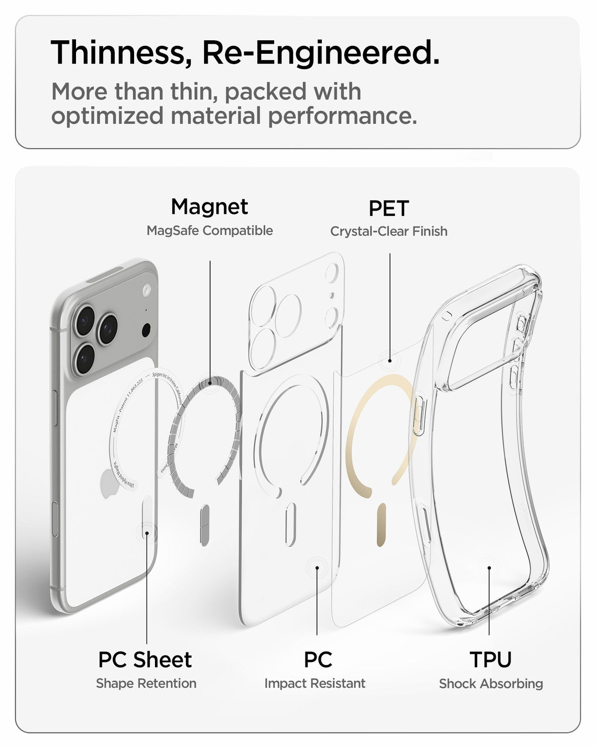 Spigen iPhone 18 Pro Max Ultra Hybrid (MagFit) - Clear Gold - feature illustration 78