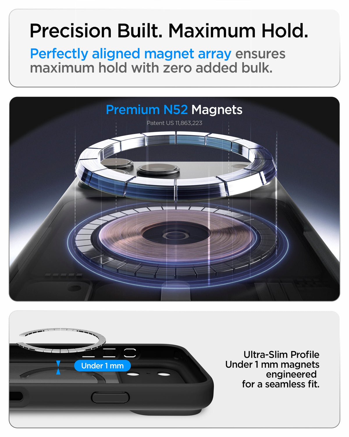 Spigen iPhone 18 Pro Ultra Hybrid Matte (MagFit) - Frost Black - feature illustration 67