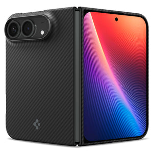 Spigen iPhone Duo Air Skin Aramid MagFit - Black aramid case front and back