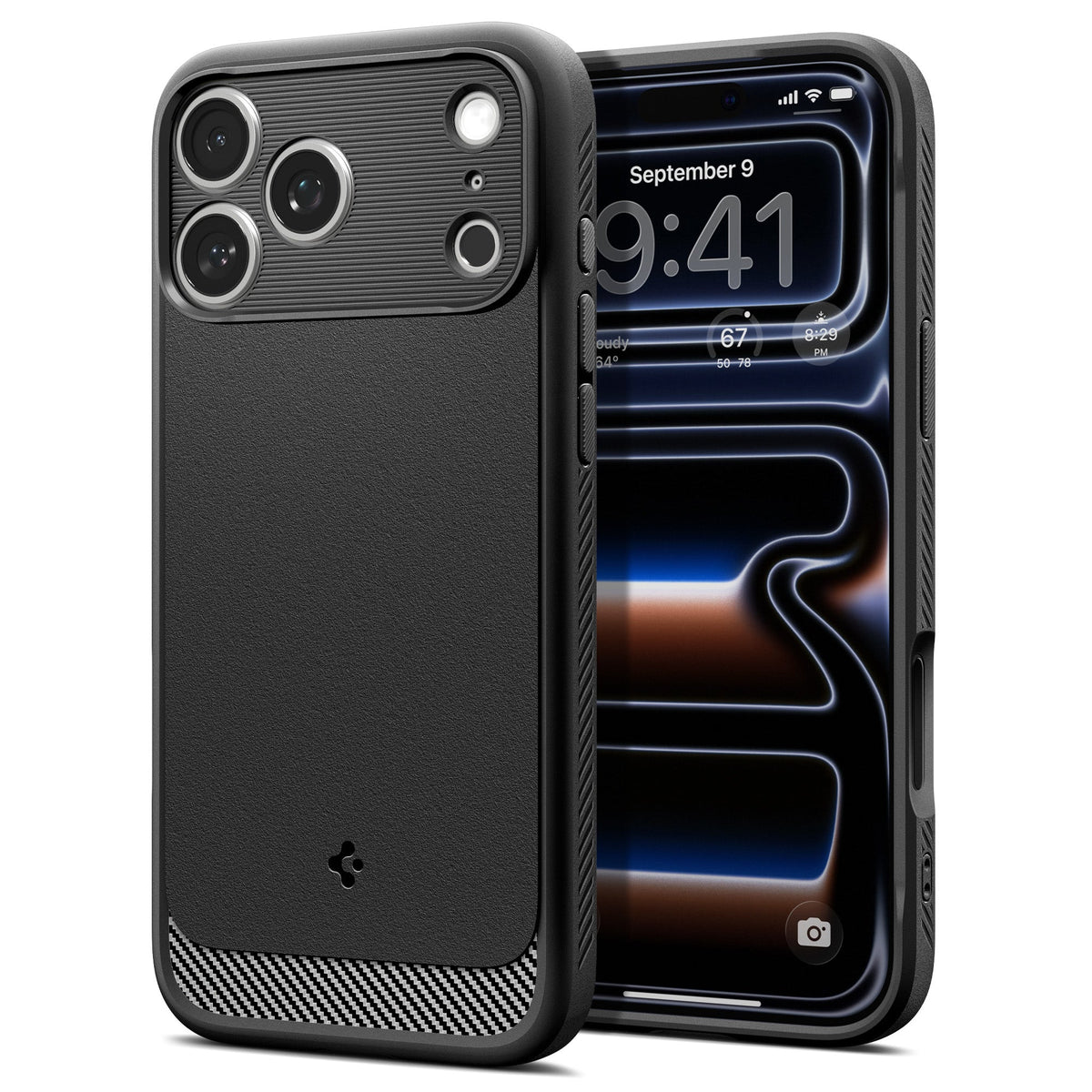 Spigen iPhone 18 Pro Rugged Armor (MagFit) - Matte Black - product view 3