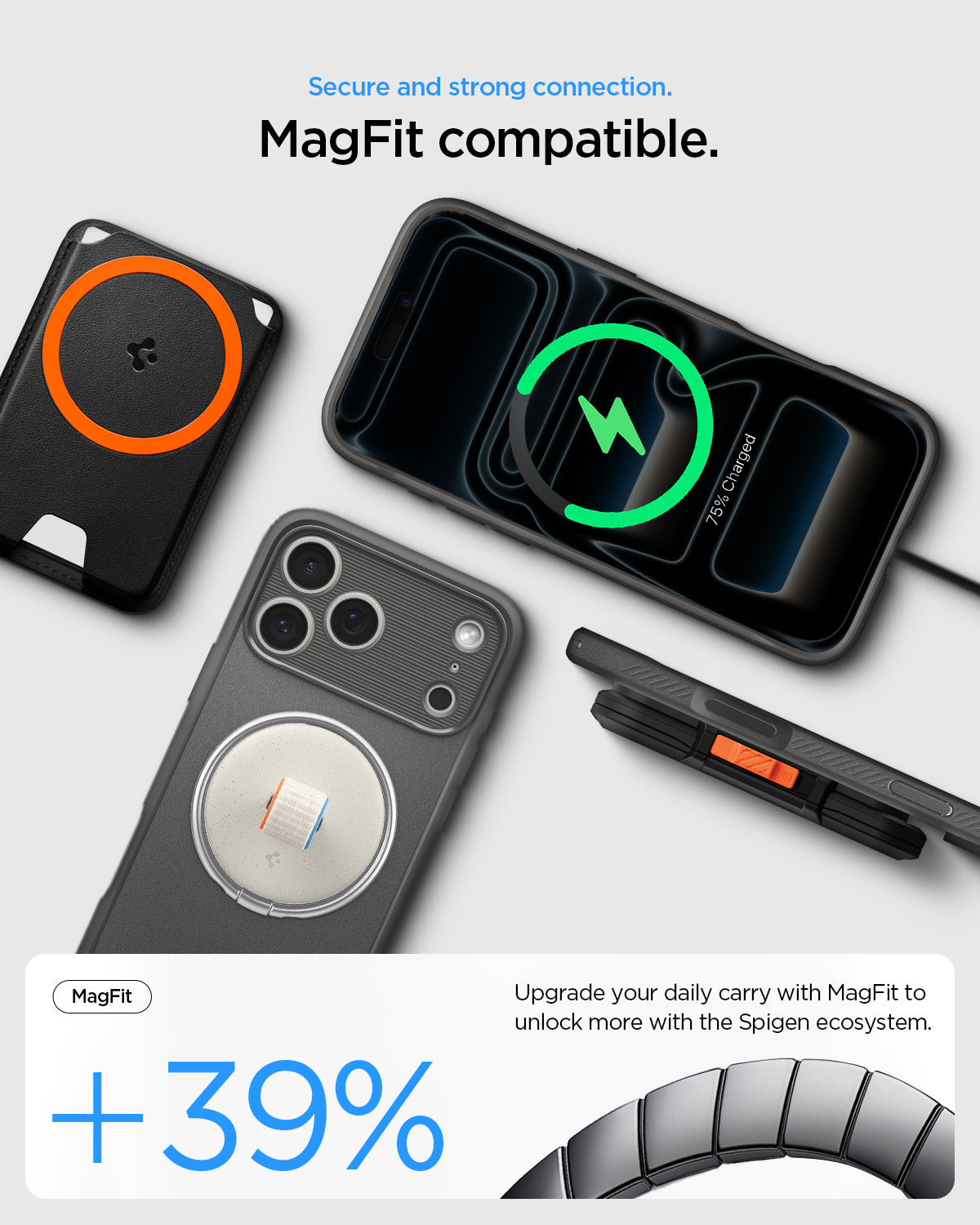 Spigen iPhone 18 Pro Rugged Armor (MagFit) - Gray - feature illustration 28