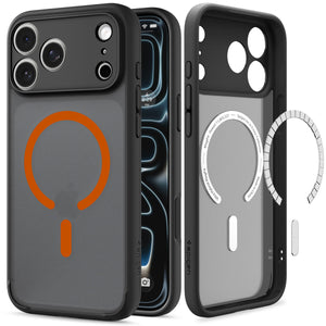 Spigen iPhone 18 Pro Max Ultra Hybrid Matte (MagFit) - Frost Black Orange - product view 2