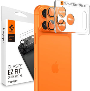 Spigen Camera Lens Screen Protector [GlasTR EZ Fit Optik Pro XL] Designed for iPhone 17 Pro Max [Case Friendly] - Cosmic Orange [1 Pack]