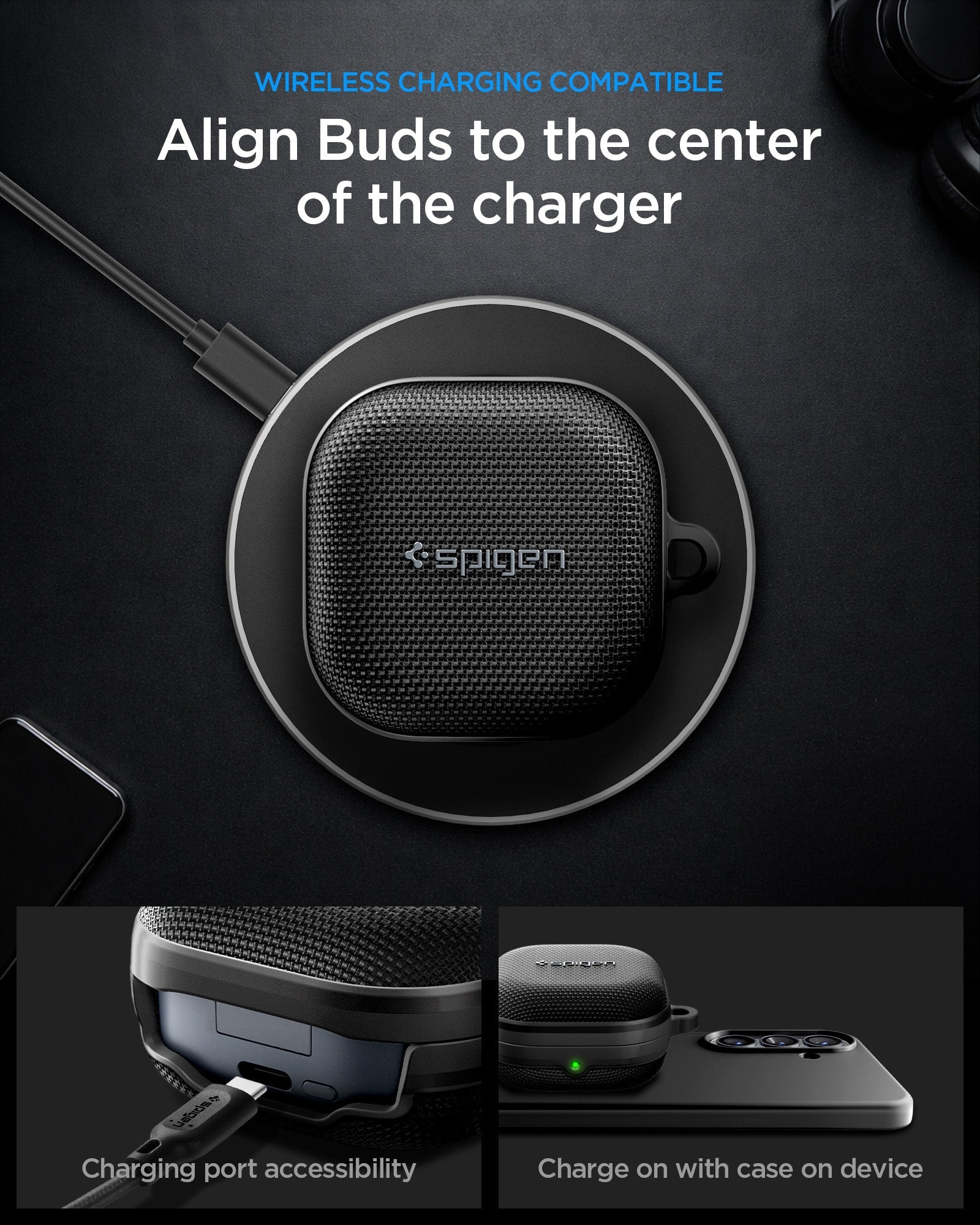 Spigen Galaxy Buds 4 Case - Classic Fit - Black - image 13