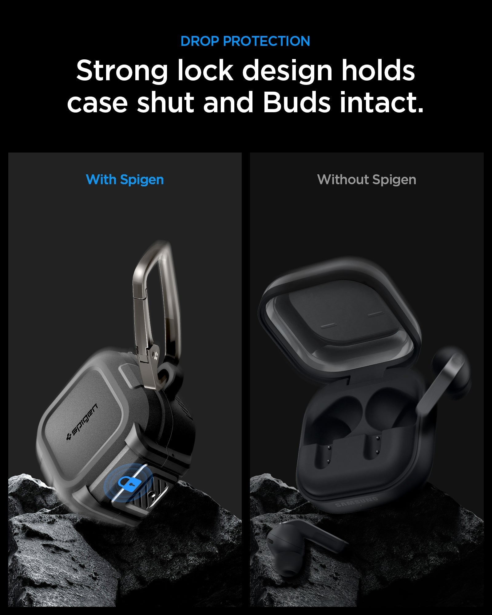 Spigen Galaxy Buds 4 Pro Case - Lock Fit - Matte Black - image 18