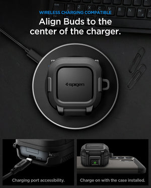 Spigen Galaxy Buds 4 Case - Lock Fit - Matte Black - image 19