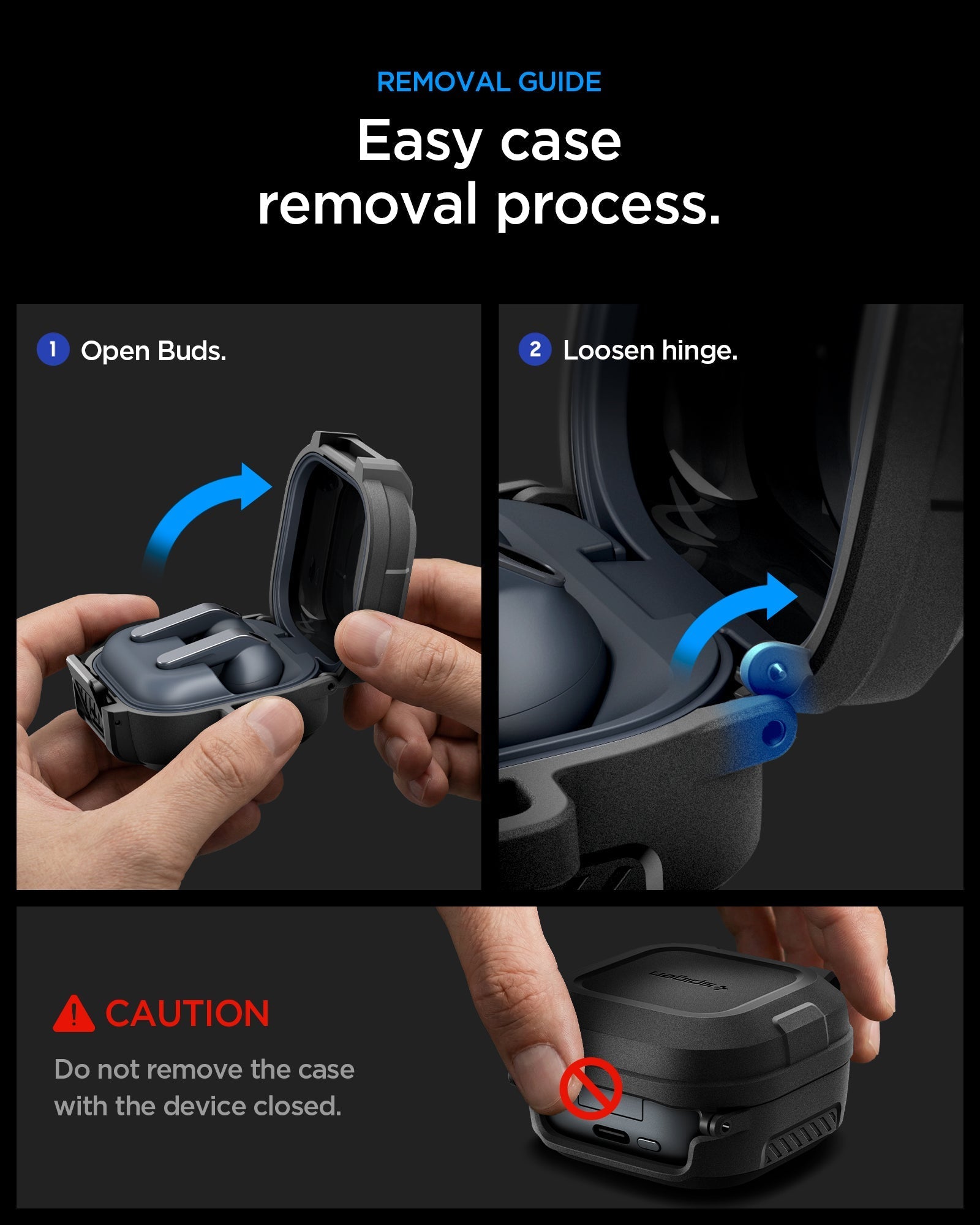 Spigen Galaxy Buds 4 Pro Case - Lock Fit - Matte Black - image 20