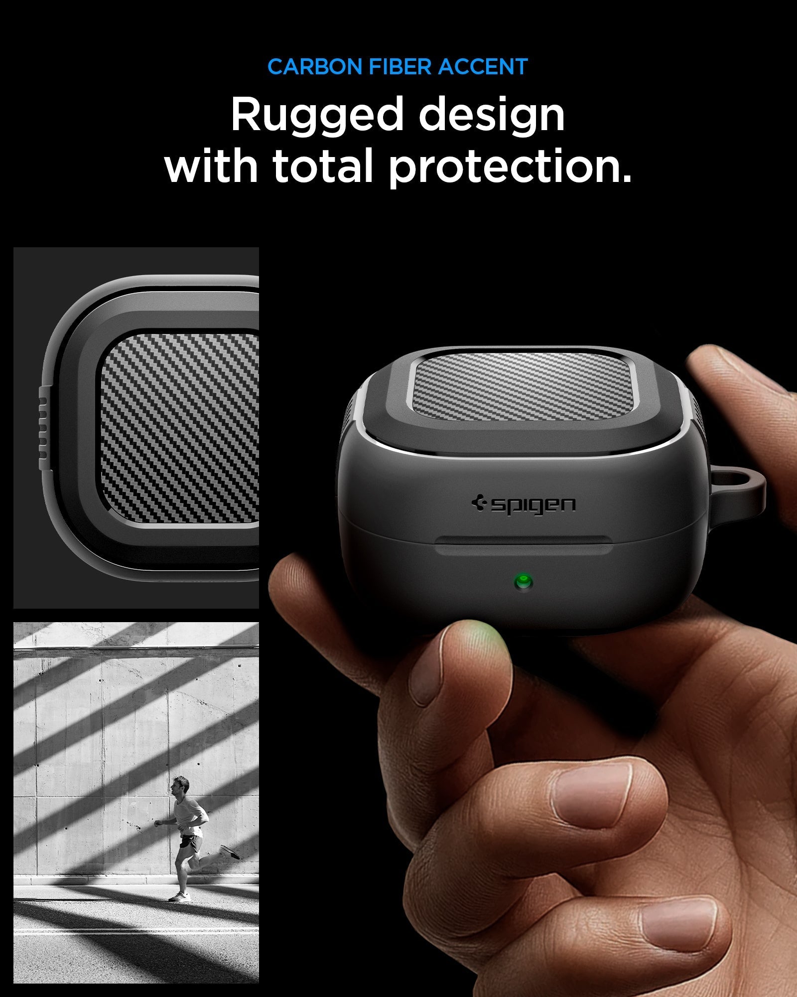 Spigen Galaxy Buds 4 Case - Rugged Armor - Matte Black - image 10
