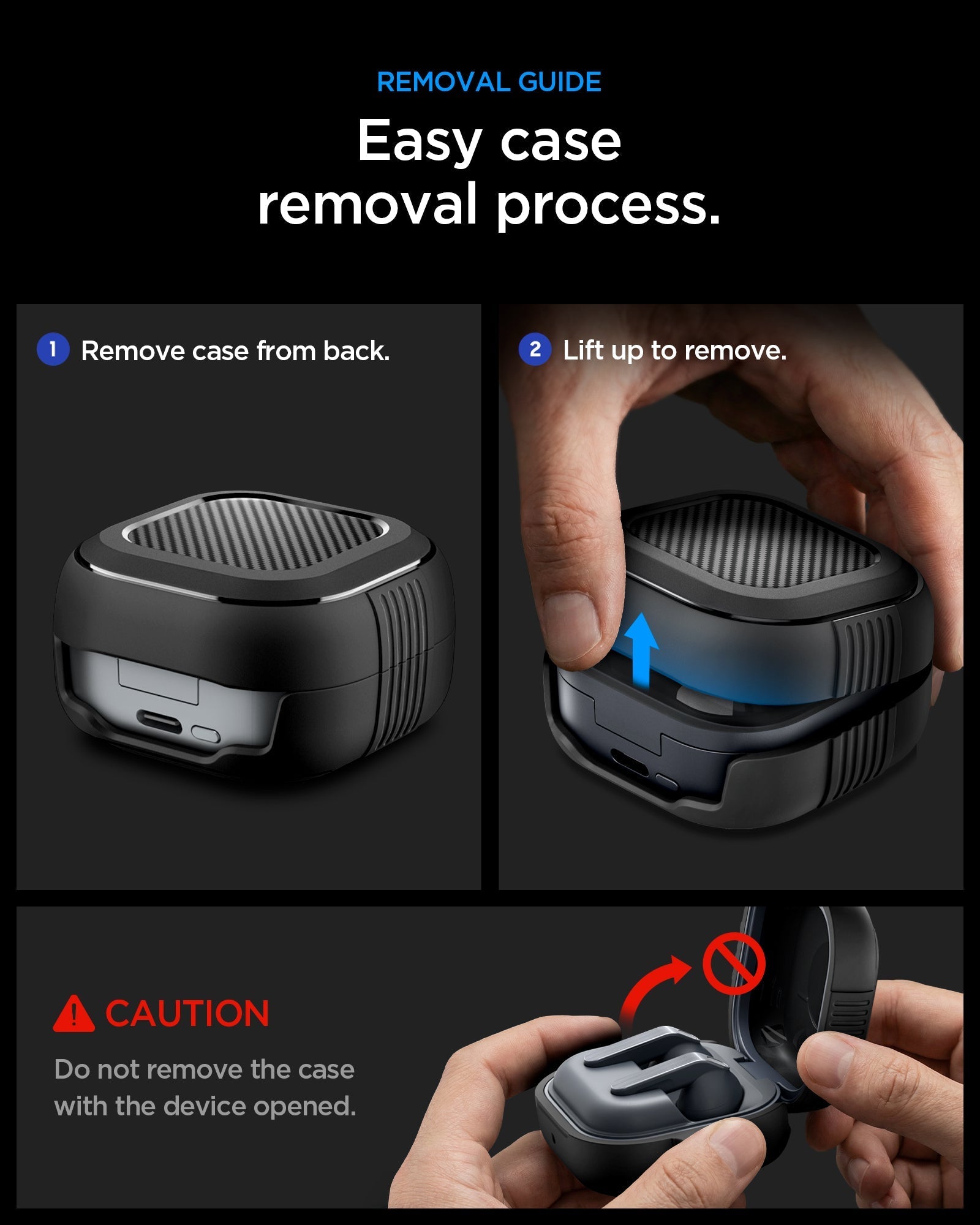 Spigen Galaxy Buds 4 Case - Rugged Armor - Matte Black - image 14